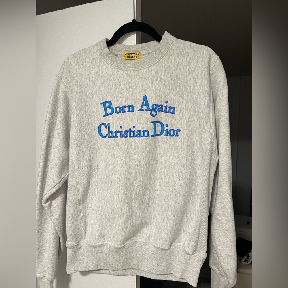 Chinatown Market Born Again Christian Crewneck Sweatshirt